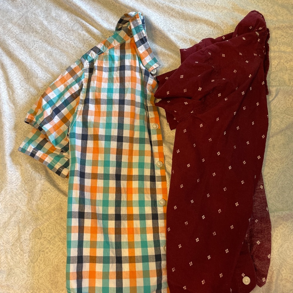 Two boys button down shirts
